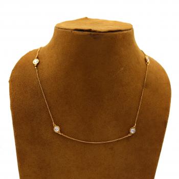  Zircon Stone Seated Necklace - Timeless Elegance and Natural Beauty